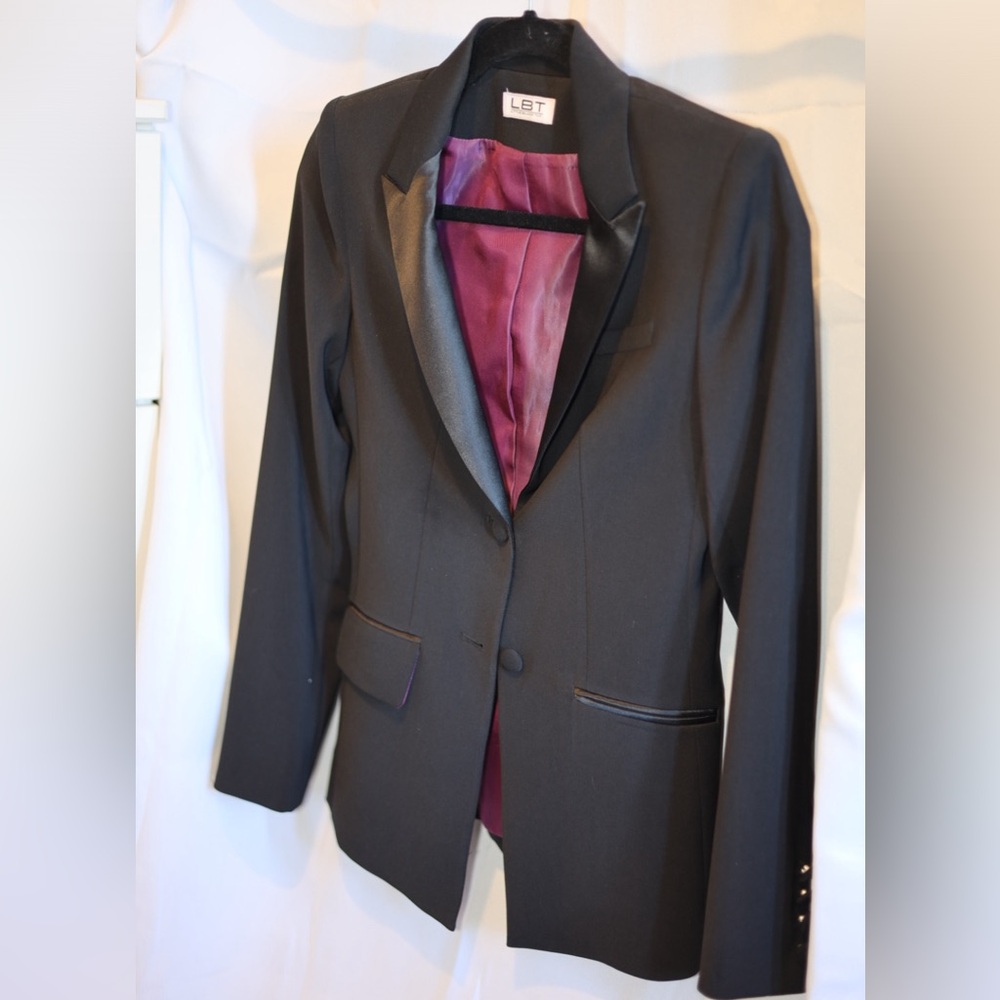 LBT Black Peak Lapel Tuxedo Jacket